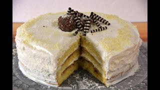 עוגת שכבות עם וניל קוקוס וריבת חלב  Vanilla coocnut amp dulce de leche cake [upl. by Maryanne]