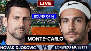 Djokovic vs Musetti Live Stream  ATP Monte Carlo 2024  Lorenzo Musetti vs Novak Djokovic Live [upl. by Kristina]