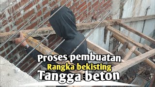 Cara Membuat Rangka Bekisting Tangga Beton [upl. by Laertnom]