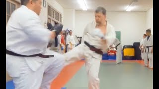 Enshin Karate SF Black Belts Kumite [upl. by Nnylyaj479]