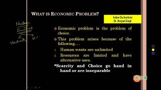 Lect 1 Microeconomics Scarcity Choice and meaninghaben Sie InstituteDr Harjeet Singh [upl. by Mahgem]