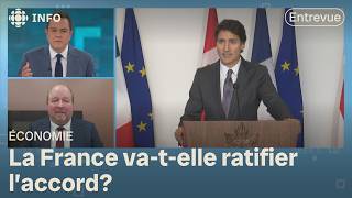 Emmanuel Macron au Canada  quel avenir pour l’accord de libreéchange  Zone économie [upl. by Radnaxela]