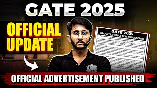 GATE 2025 Official Advertisement Published  IIT Roorkee Official Update [upl. by Yrrag]