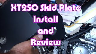 Yamaha XT250 Skid Plate Install and Review [upl. by Eednam]