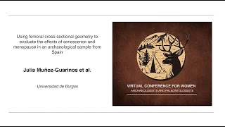 Crosssectional geometry to evaluate effects of senescence amp menopause  Julia MUÑOZGUARINOS et al [upl. by Friede]