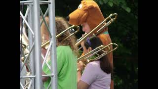 Whit Friday 2024  Lancaster University Brass Band  Greenfield Contest  Scooby Doo in Saddleworth [upl. by Luella]