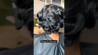 Clair Huxtable Press  CurlConscious Heat Styling  How do you preserve your press pincurl [upl. by Terrag403]