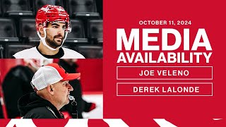 Joe Veleno Derek Lalonde Media Availability  Oct 11 2024 [upl. by Gahan11]