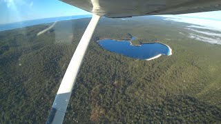 Fraser Island Scenic Flight  North of Eurong  Humpback Whales Sharks Lake Mckenzie Lake Wabby [upl. by Aryc]