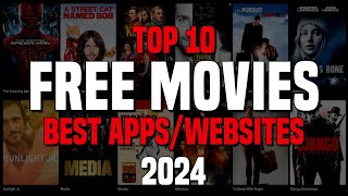 Top 10 Best FREE WEBSITES to Watch MOVIES Online 2024 [upl. by Imhskal]