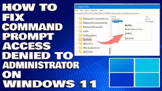 How To Fix Command Prompt Access Denied To Administrator on Windows 1110 Solution [upl. by Gideon]