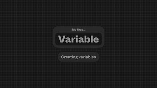 My First Variable Creating your first variables [upl. by Aicekat799]