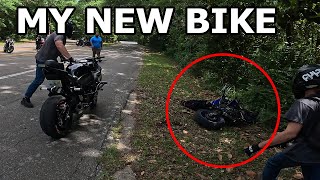 I Crashed My New Motorcycle yamaha mt07 bikelife [upl. by Vachill699]