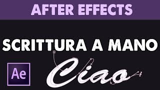 Tutorial After Effects scritta animata [upl. by Corette146]