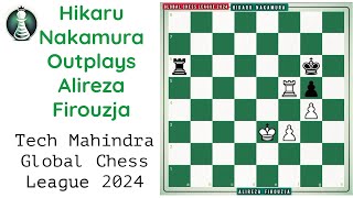 Hikaru Nakamura Outplays Alireza Firouzja in a Thrilling Endgame  Tech Mahindra Global Chess League [upl. by Suhcnip]