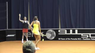 Nastassja Burnett vs Garbine Muguruza service  return game  Porsche Tennis Grand Prix 2013 [upl. by Annmaria]