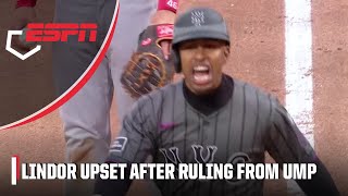 Francisco Lindor is heated after being called out for running too wide  ESPN MLB [upl. by Casaleggio]