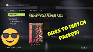 FUT 22  5 x Premium Gold Players Pack  Ones to Watch Player Packed [upl. by Servais]