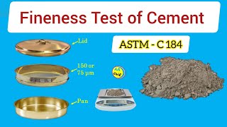 Fineness Test of Hydraulic Cement  ASTM  C 184  Cement Test  All About Civil Engineer [upl. by Della]