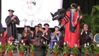 Shaq graduates from Barry University  Picks up his Professor in HD [upl. by Phionna]