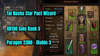 Season 32 Tal Rasha Meteor Wizard Rank 3  Diablo 3 [upl. by Perrie202]