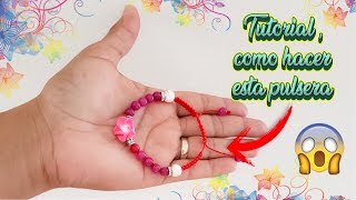 COMO HACER PULSERA EN MACRAME CON PIEDRASLOOM BANDS [upl. by Nosyla]