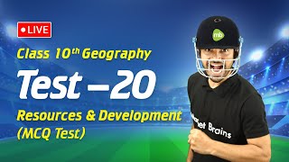 Class 10 Geography  Resources and Development MCQ Test  20 Series LIVE [upl. by Okiram]