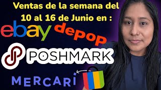 Ventas del 10 al 16 de Junio en Poshmark  Ebay Mercari  Depop [upl. by Ellary17]