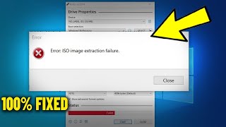 Error  ISO image extraction failure in Rufus  How To Fix This Error When Extracting iso File ✅ [upl. by Read]