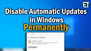 How to Disable Automatic Updates on Windows 10 Permanently [upl. by Asha]