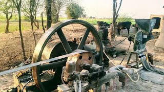 old technology diesel engine Punjab amazing start system Punjab Pakistan wonderful work viralvideo [upl. by Dnomde725]