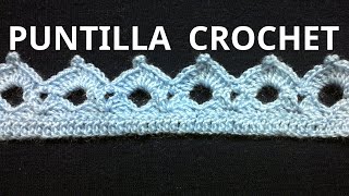 PUNTILLA en tejido crochet o ganchillo n° 38 tutorial paso a paso Moda a Crochet [upl. by Elianora]