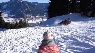 Mittagberg  Bahn frei auf der Rodelbahn am Mittagberg Teil 2 [upl. by Dyann269]