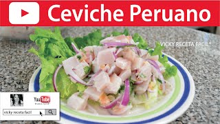 CEVICHE PERUANO  VickyRecetaFacil [upl. by Oruam]