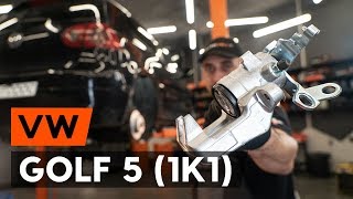 Wie VW GOLF 5 1K1 Bremssattel hinten  Bremszange hinten wechseln AUTODOC TUTORIAL [upl. by Nolra]