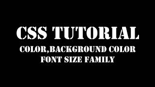 CSS property is used to change the text color background color font size of an element [upl. by Akimal]