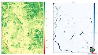 NDVI calculation from Sentinel images with Python 3 and Rasterio  Vegetation and Water body map [upl. by Atok]