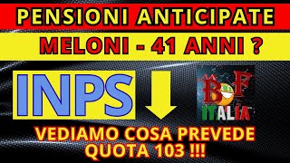 PENSIONE ANTICIPATA INPS  COSA SI INTENDE PER QUOTA 41 [upl. by Starla]