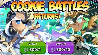 COOKIE BATTLES RETURNS  COOKIE RUN KINGDOM GACHA OPENING [upl. by Aiuqcaj837]