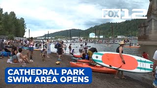 Portlanders celebrate opening of new 900K dock swim area at Cathedral Park [upl. by Caruso]