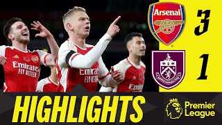 Zinchenko amp Saliba Cancel Out Brownhill Equaliser  HIGHLIGHTS  Arsenal 31 Burnley [upl. by Arrim286]