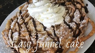 Affordable easy and delicious funnel cake using magnolia pancake mix Budget Friendly Simple Bakes [upl. by Yalonda]