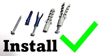 How to Install a Plastic Drywall Anchor  Right AND Wrong Drill Bit [upl. by Ahsasal]