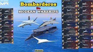 PRUEBA DE DAÑO DE BOMBARDEROS DE MODERN WARSHIPS  all bombers  Review [upl. by Daria]