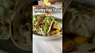 Healthy Fish Taco 🌮 طاكوس السمك صحي بصلصة دايت 🤤🔥 tacos healthy cooking food fish [upl. by Reppart]