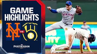 Mets vs Brewers NL Wild Card Game 1 Highlights 10124  MLB Highlights [upl. by Halian]