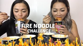 FIRE NOODLE CHALLENGE  NE Lets Eat  SAS ASMR [upl. by Addiel]