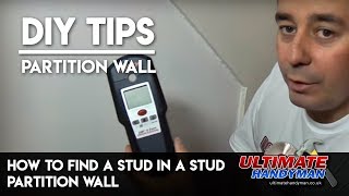 How to find a stud in a stud partition wall  Ultimate Handyman [upl. by Changaris]