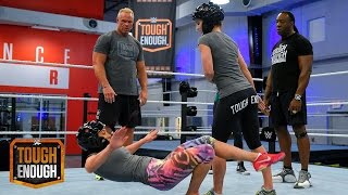 Sara gets slammed by Billy WWE Tough Enough July 14 2015 [upl. by Hasseman]