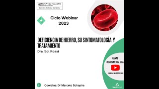 Degiciencia de Hierro sintomatología y Tratamiento Dra Sol Rossi [upl. by Bram]